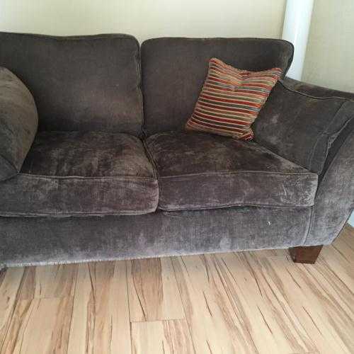 2seater sofa brown