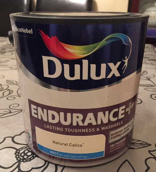 2x Dulux endurance natural calico paint