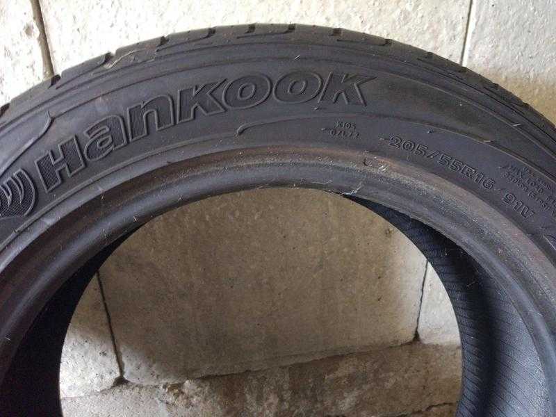 2x HANKOOK ventus prime tyres 20555R16