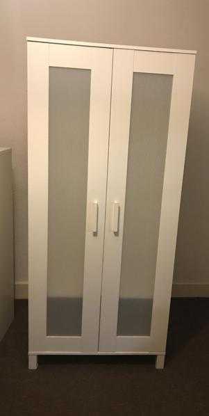 2x White Wardrobes