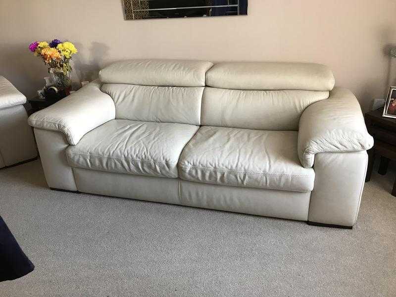 3 amp 2 Seater Leather Italian Sofas