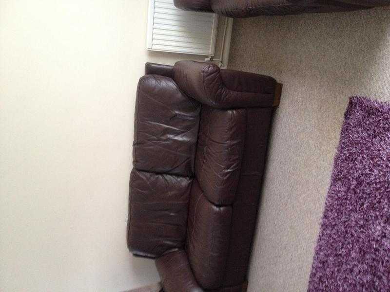 3 and 2 Leather Sofa