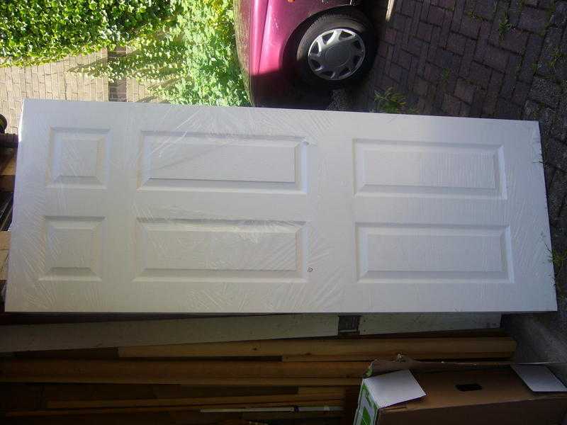 3 Brand New White Panel Internal Doors 6039 6quot x 2039 6quot x 1 38quot Thick