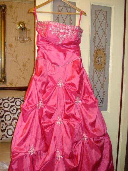 3 cerise bridesmaid dresses vgc