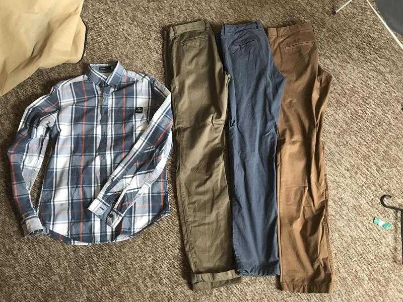 3 Chinos amp 1 Check Shirt