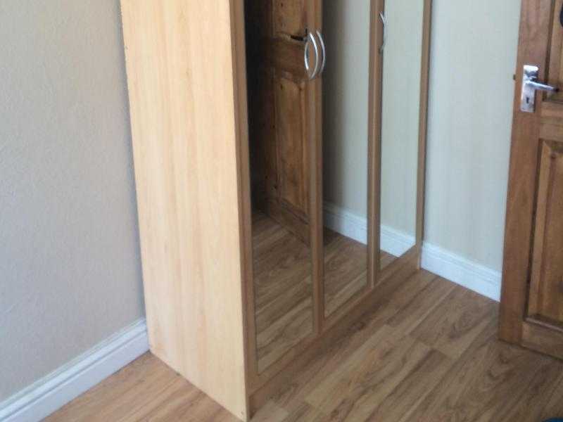 3 door mirrored  wardrobe