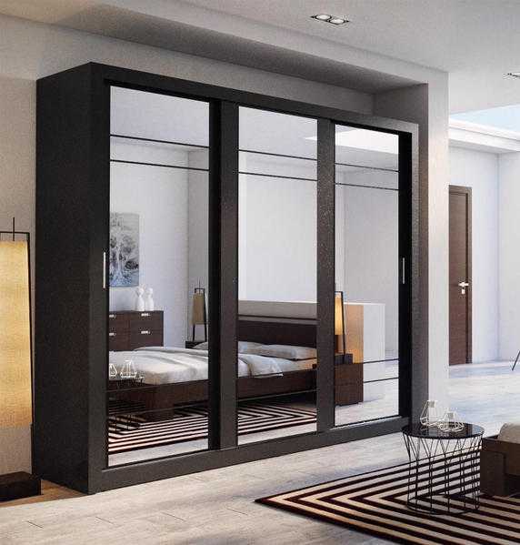 3 DOOR SLIDING WARDROBE WITH MIRRORS, SHELVES AND HANGING RAIL ON SALE - BRAND NEW - CALL NOW