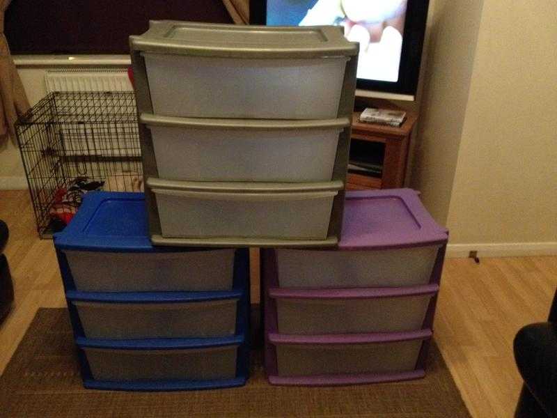 3 Drawer Storage Boxes