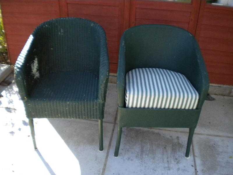 3 lloyd loom type chairs