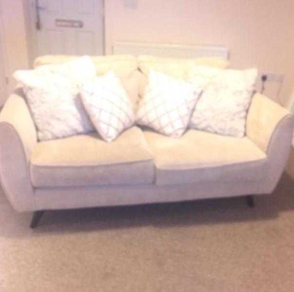3 month old 2 seater cream sofa for sale