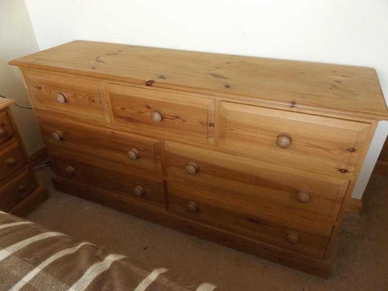 3 over six  set of pine drawers