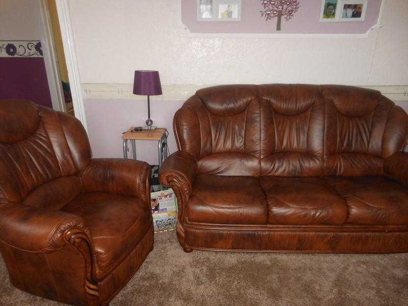 3 piece suite sofa and 2 chairs