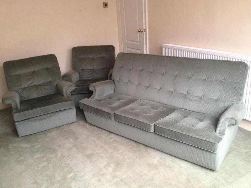 3 piece suite - three seater sofa and two chairs retro vintage Parker Knoll (setee armchairs)