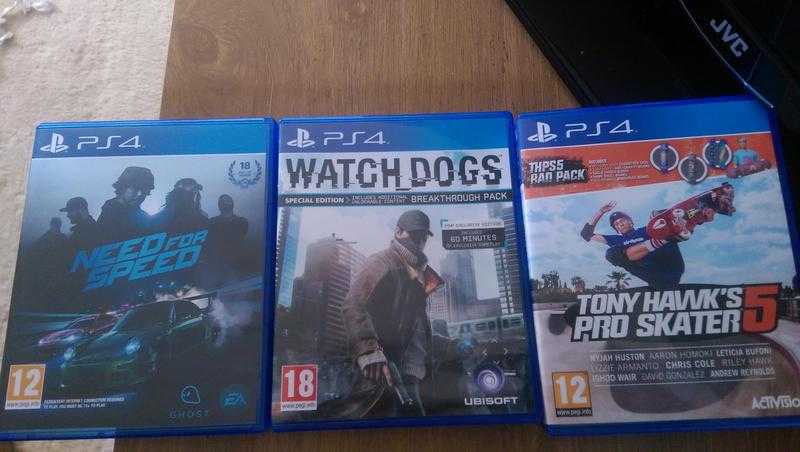 3 PS4 Games for sale