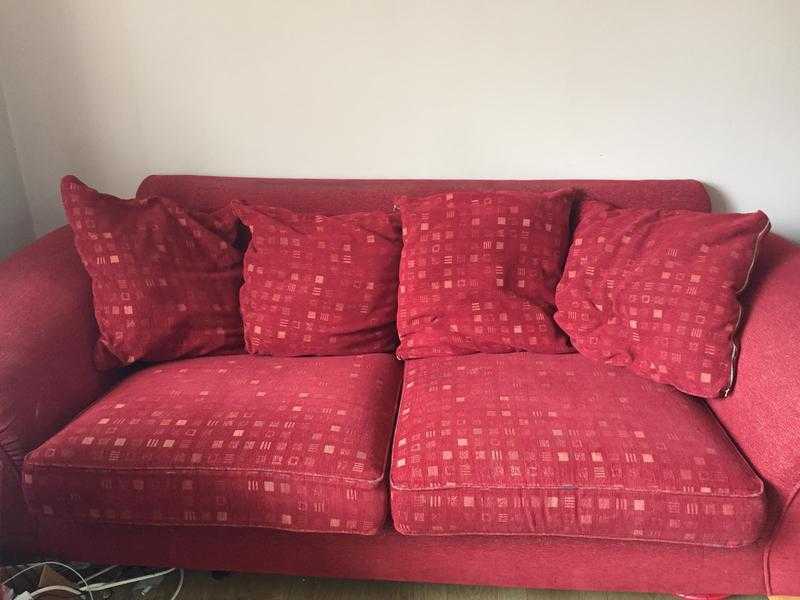 3 seater and 2 seater sofas for free Red in colour