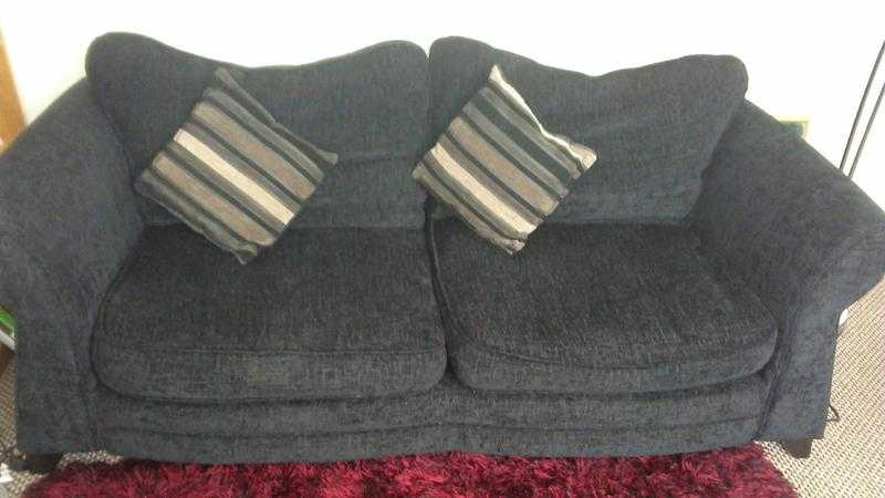 3 Seater black DFS sofa