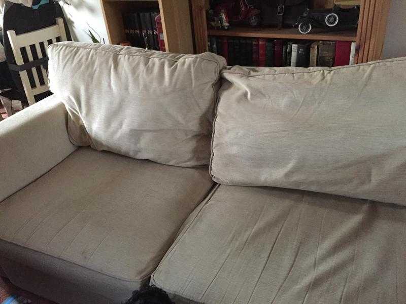 3 seater creambeige sofa