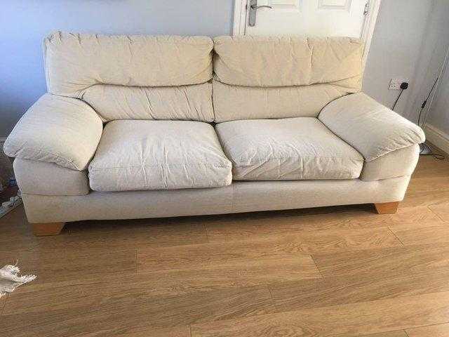 3 seater fabric sofa modern collect from Amersham HP6