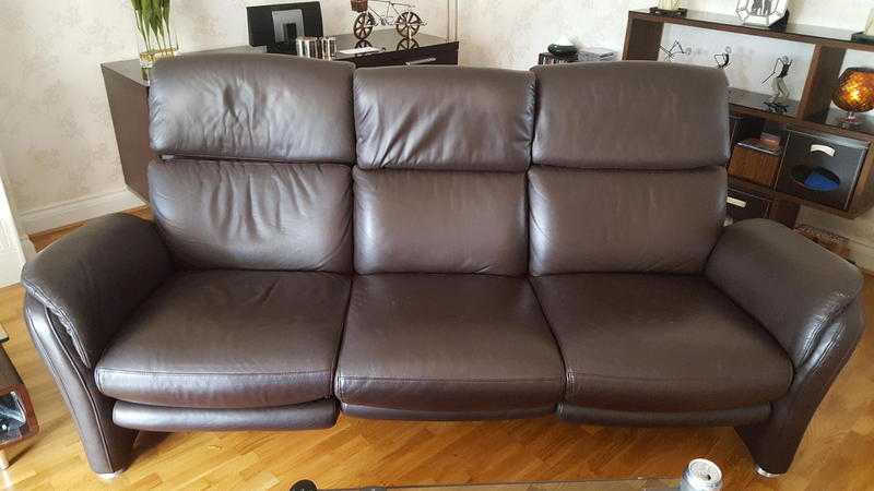 3 seater leather recliner