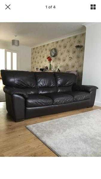 3 seater leather sofa