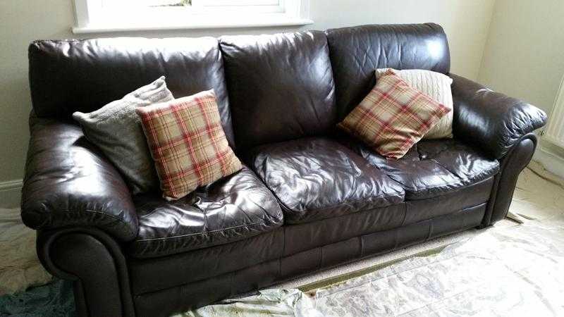 3 seater leather sofa