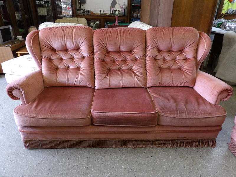 3 seater pink sofa - Local Delivery Service Available