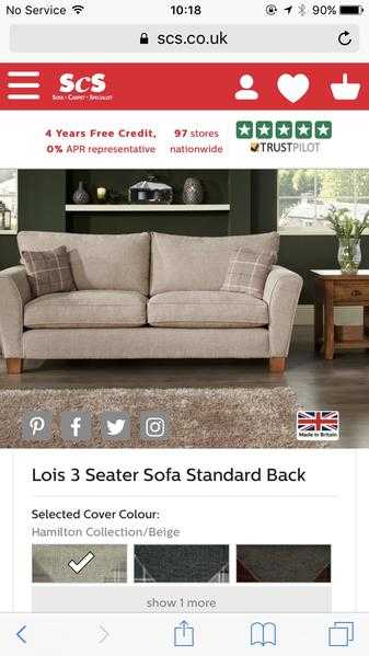 3 seater sofa and footstool in as new condition