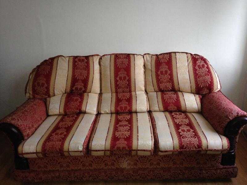 3 seater sofa and two arm chairs