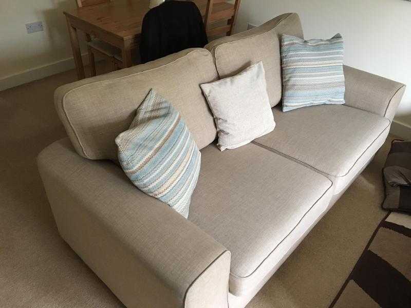 3 SEATER SOFA EXCELLENT CONDITION NEUTRAL COLOUR