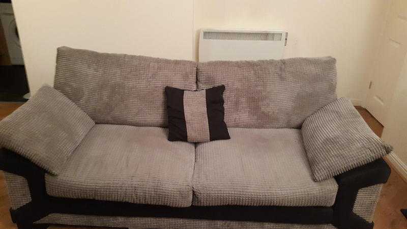 3 seater sofa with foot stool