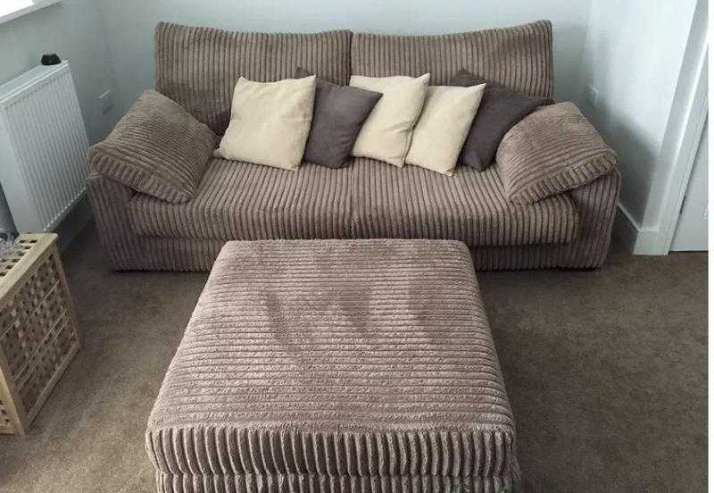 3 seater sofa with footstool in excellent condition