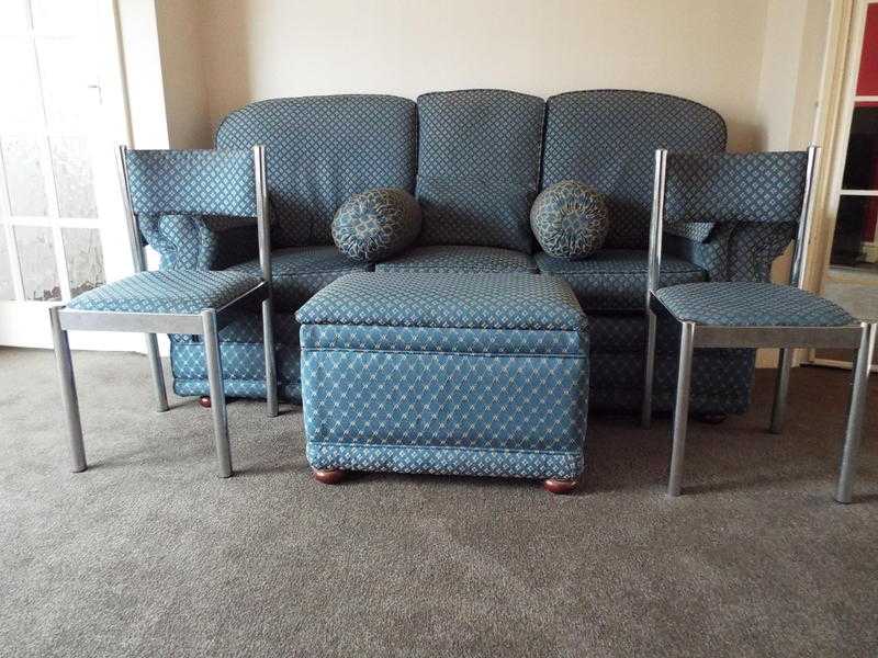 3 seater sofa with ottoman chair etc