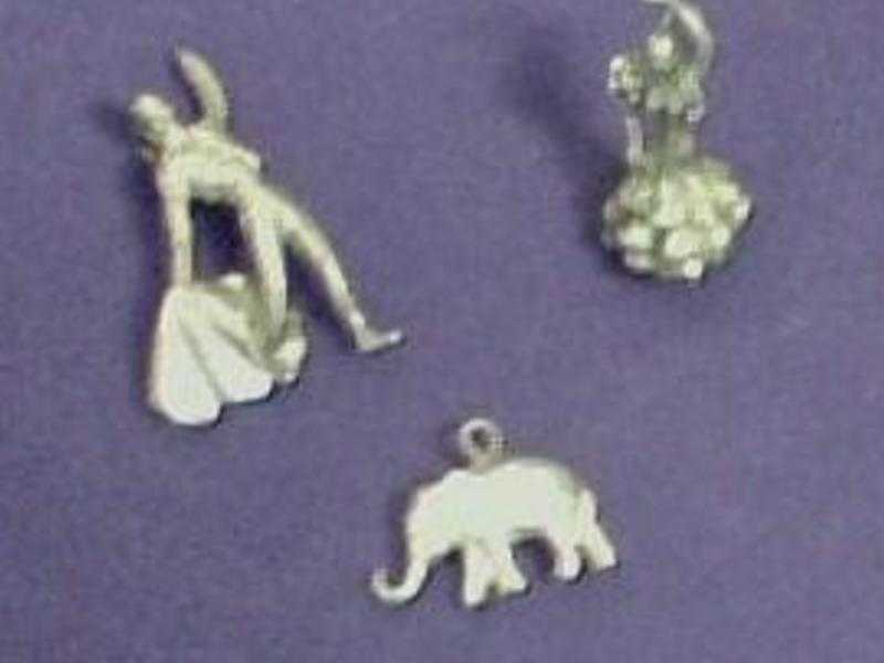 3 Solid Silver Charms