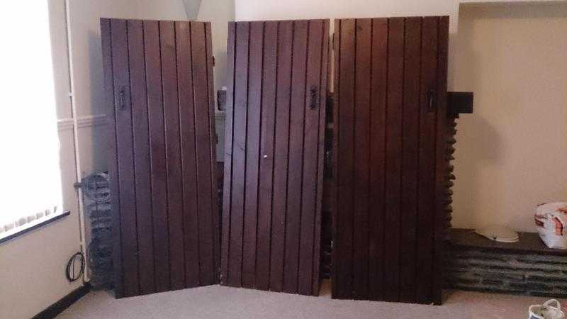 3 solid wood doors