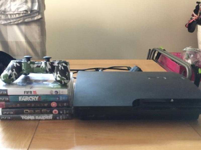 300 GB PS3 Console with New Controller and 5 games