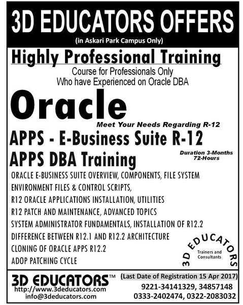 3D Educators Offers Oracle