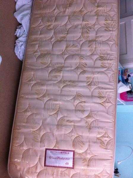 3ft single pocket sprung mattress