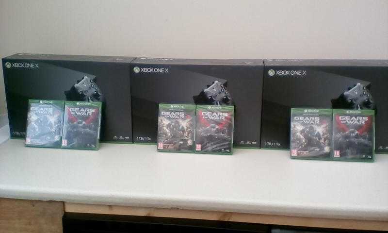 3x Microsoft Xbox One X 1TB 4K Console  Entire gears collection All New Sealed