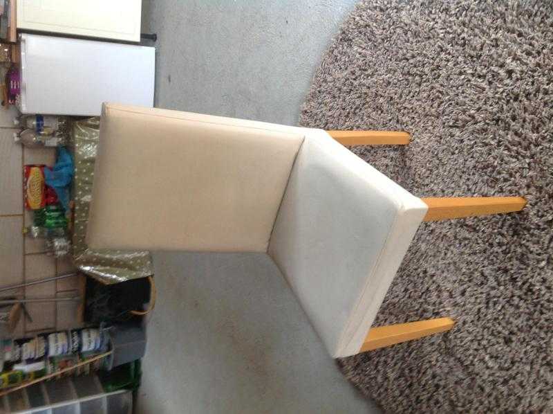 4 cream dining chairs