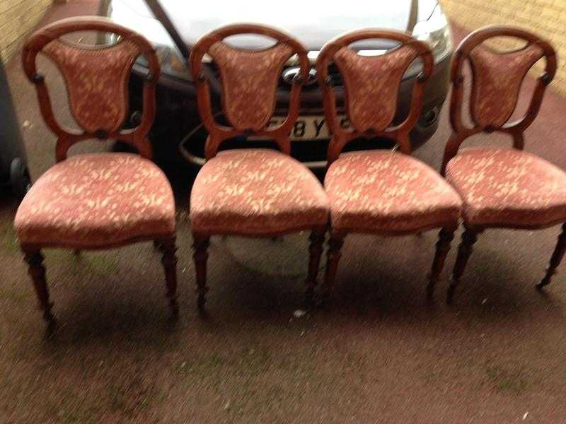 4 LOVELY ELM DINING CHAIRS CIRCA 1860