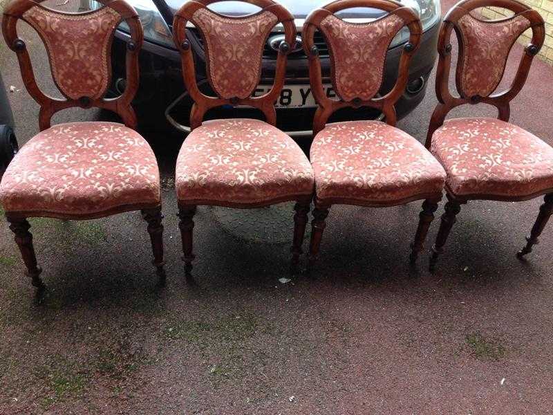 4 LOVELY ELM  DINING CHAIRS CIRCA 1860