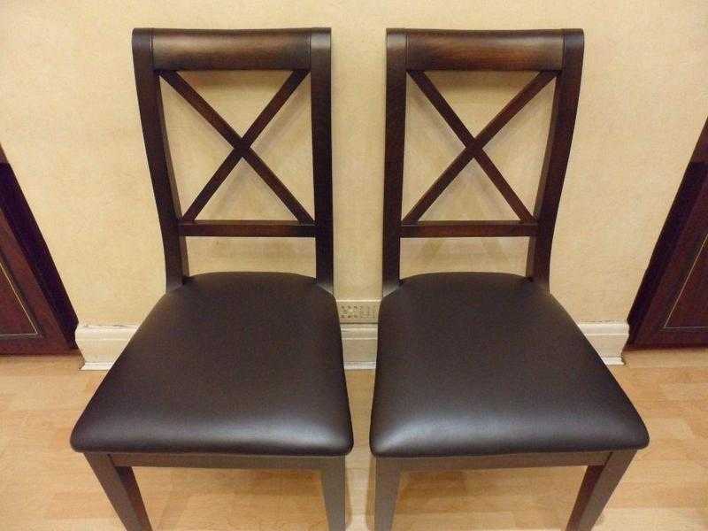 4 LUXURY GREENWICH LEATHER DINING CHAIRS - SUPER COMFORTABLE