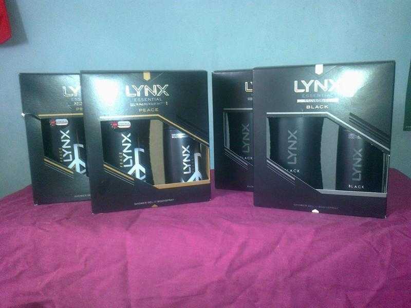 4 Lynx Gift Sets  Lynx Black, Wallet Gift Set.