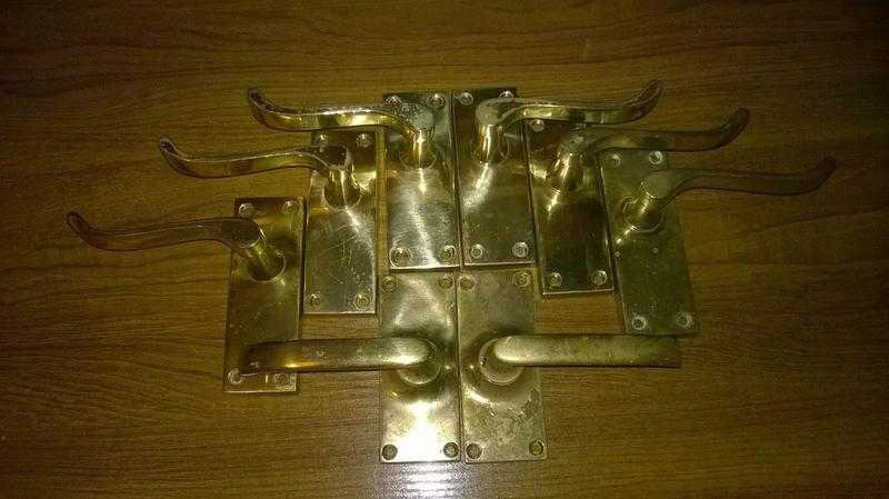 4 pairs Brass internal door handles