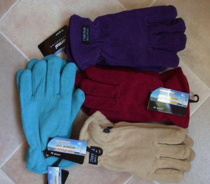4 PAIRS WOMEN039S THERMAL INSULATED FLEECE GLOVES-BRAND NEW