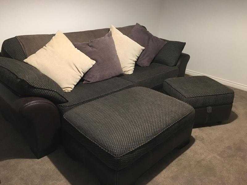 4 Seater Sofa, Large Pouffe and Storage Footstool