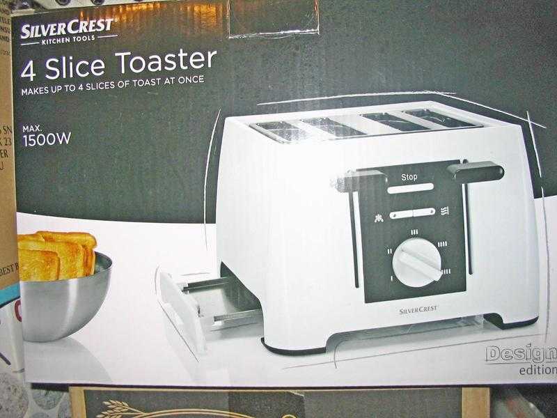 4 slice toaster in white