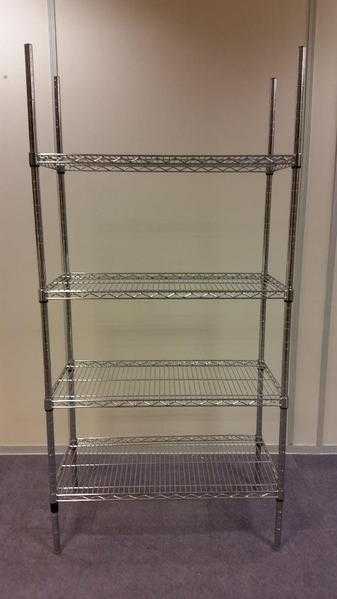 4 TIER CHROME SHELVING  WIRE SHELF RACK