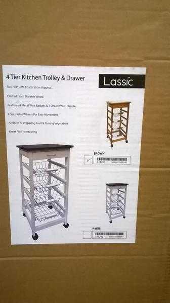 4 tier kitchen trolley