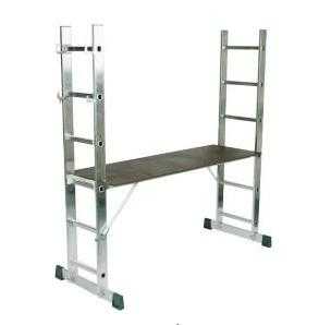 4-Way Combination Platform Ladder Aluminium Alloy 2 x 6 Rungs 2.81m